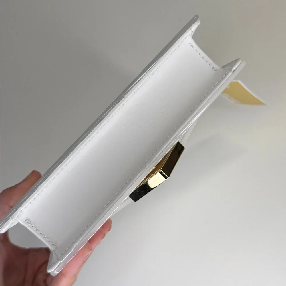 NWT MICHAEL Michael Kors Barbara Medium Envelope purse optic white - Picture 6 of 10